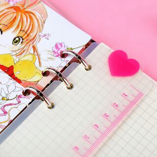 Thước kẻ gắn sổ planner bìa còng
