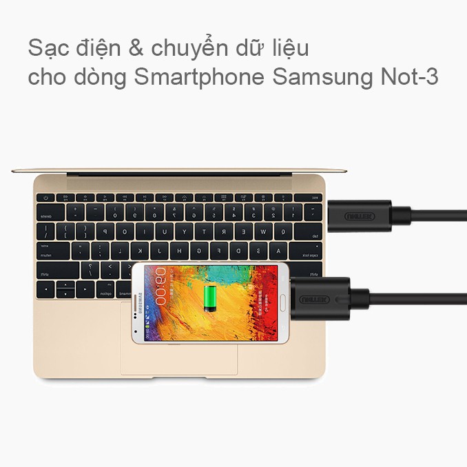 Dây cáp chuyển USB type-C 3.1 sang USB 3.0 Micro B cho SS Not 3 HDD box ổ cứng di động 1 mét UNITEK Y-C475BK | BigBuy360 - bigbuy360.vn