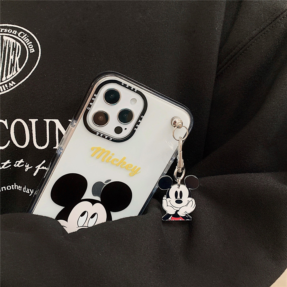 Ốp điện thoại in hình Mickey Minnie gắn dây cho IPhone 12pro max 12 mini 11Pro Max XS Max XR SE 2020 6 6s 7 8 Plus | BigBuy360 - bigbuy360.vn
