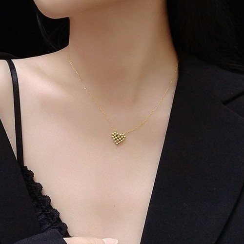 Dây Chuyền Trái Tim Titan Ko Đen TT 3020