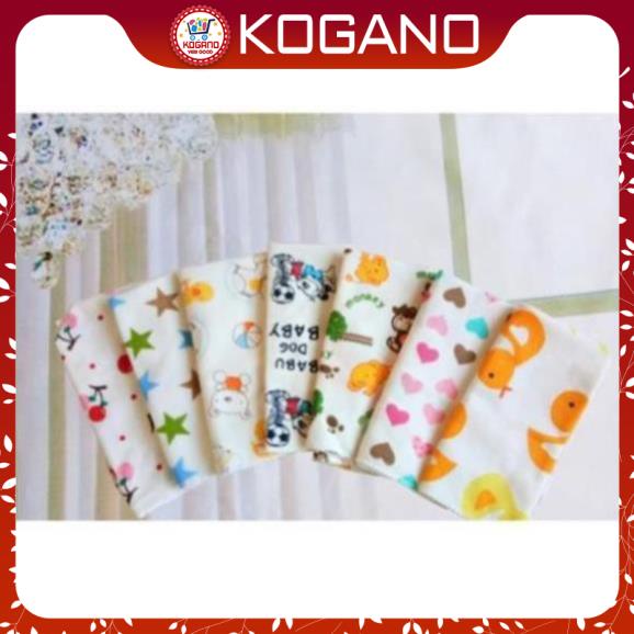 Combo 5 Khăn Cotton Tam Giác Có Cúc Bấm Cho Bé Giữ Ấm Cổ Và Vệ Sinh