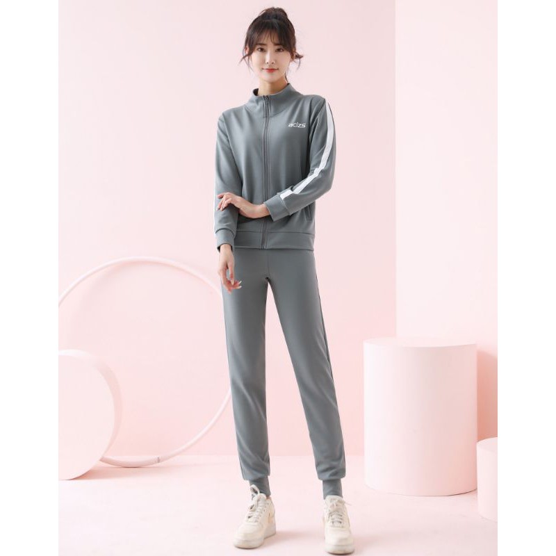 Set bộ thể thao nữ kéo khóa bo ống cực tôn dáng
