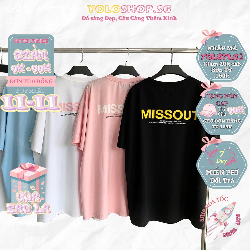 Áo thun tay lỡ 💸 MISSOUT 💸 phông Unisex nam nữ tee oversize form rộng pull Ulzzang Streetwear Hàn Quốc vải mềm