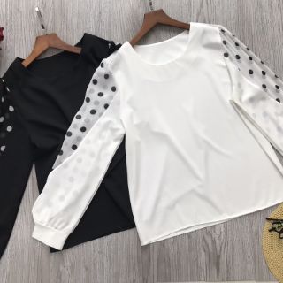Sơ mi nữ chấm bi siêu đẹp