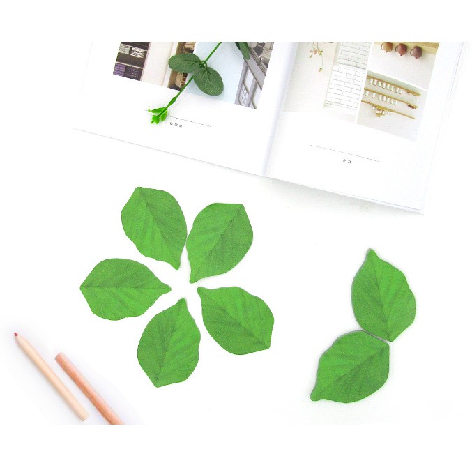 Z0635 Note Ghi Chú Hình Chiếc Lá Xinh Xắn Độc Đáo Bukao