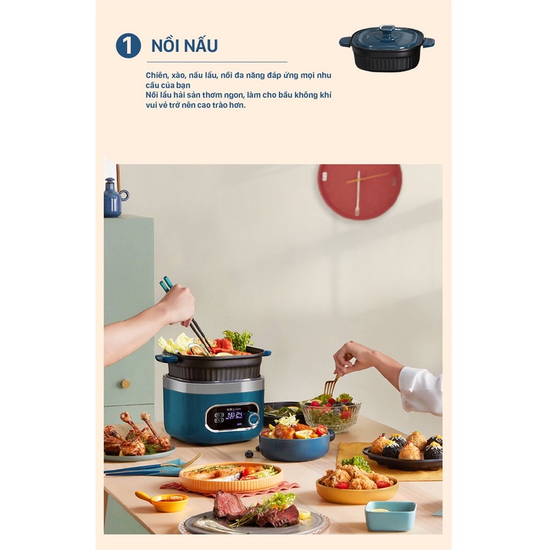 Nồi chiên không dầu đa năng Donlim DL7711, Dung tích 2.5 Lít, công suất 1000W, Bảo Hành 12 Tháng
