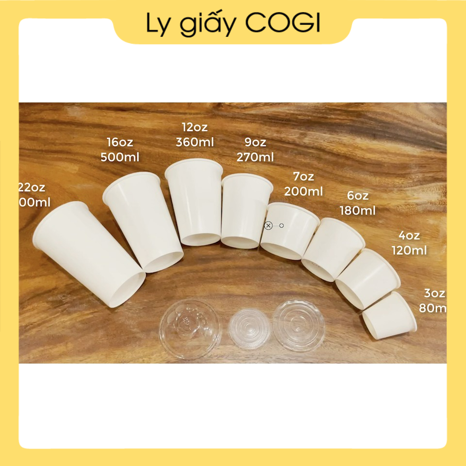 MẪU LY TÔ GIẤY, BẪ MÍA, GIẤY KRAFT |10 cái| Chính hãng COGI - TÙY Ý