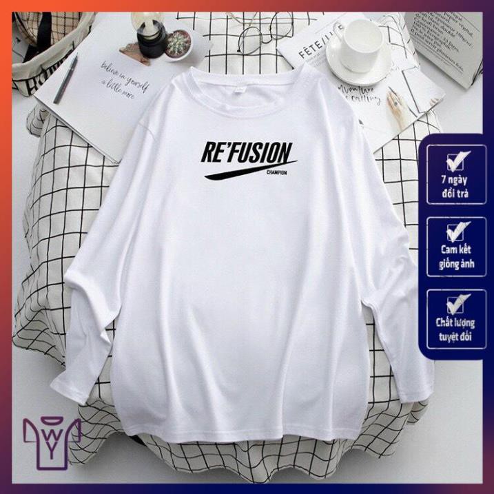 Áo Thun Tay Dài Refusion, form rộng, phù hơp cho nam nữ ATD21 - Áo Phông dài tay form rộng unisex Ulzzang | BigBuy360 - bigbuy360.vn