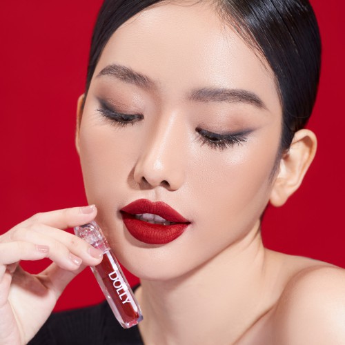 Son Lì Son Kem DOLLY DIAMOND VELVET Không Chì Cao Cấp Chính Hãng Màu Đỏ Sexy