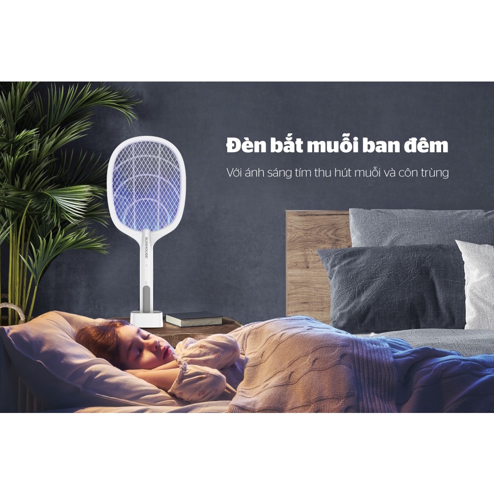 Vợt muỗi thông minh SUNHOUSE 3IN1 SHE- PRO11.W