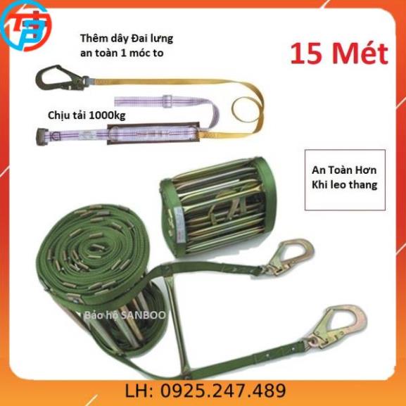 Dài 15M - Thang dây thoát hiểm cho nhà cao tầng - Tải trọng 300kg