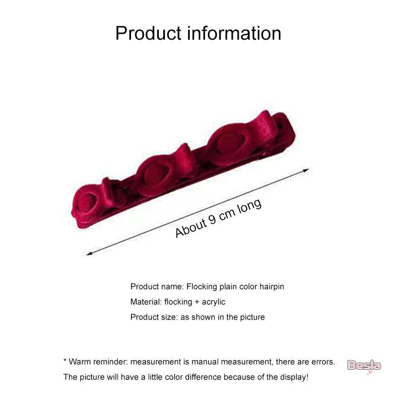 Kẹp tóc mái phối vải nhung độc đáo cho nữ