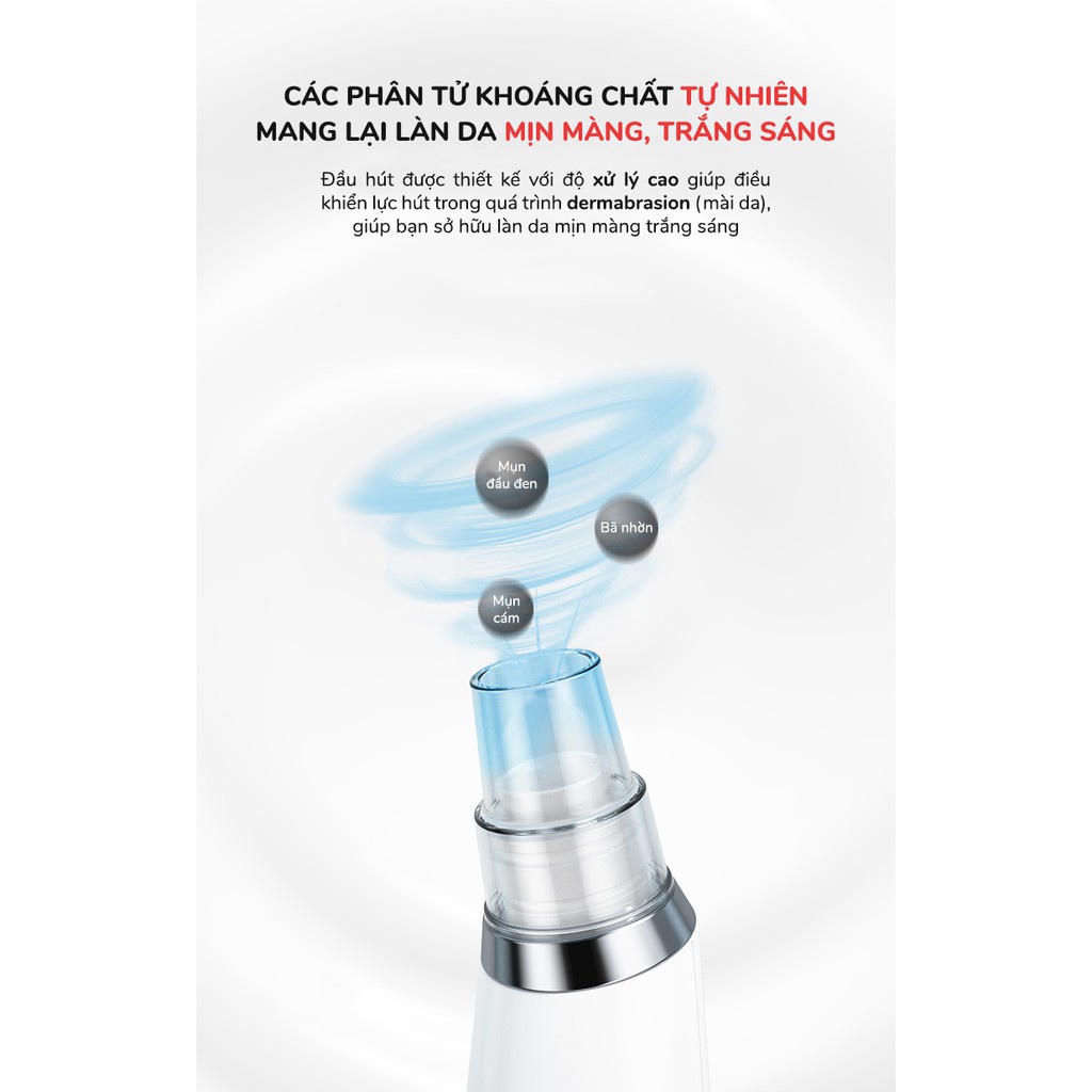 Máy hút mụn đầu đen vi tinh thể, se khít lỗ chân lông AINI COLLECTION - Hàng chính hãng Aini Việt Nam