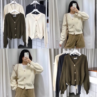 Áo khoác cardigan nút vuông - AK526