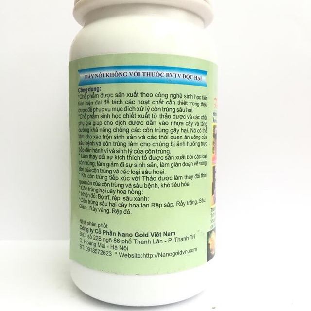 Nano Gold Thảo dược 250 ml - phòng chống côn trùng gây hại cho cây