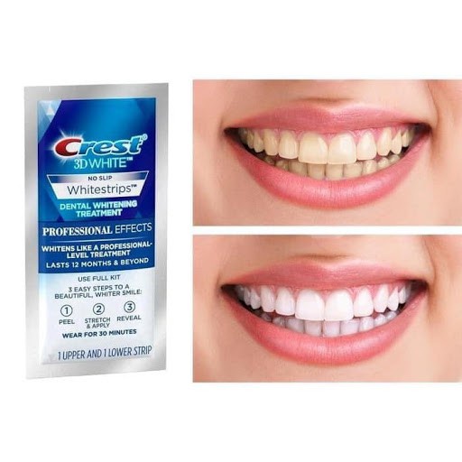 Miếng Dán Trắng Răng Crest Whitestrips Dental Whitening Treatment For Professional - Level Whitening