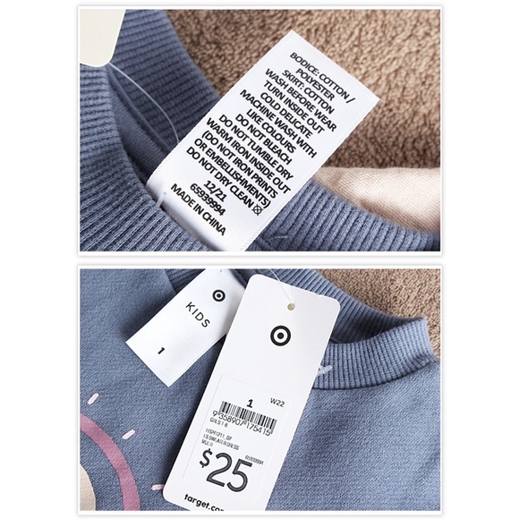 Áo váy bé gái target 1-8 tuổi  Áo phông dài tay bé gái cotton mịn cao cấp 0922