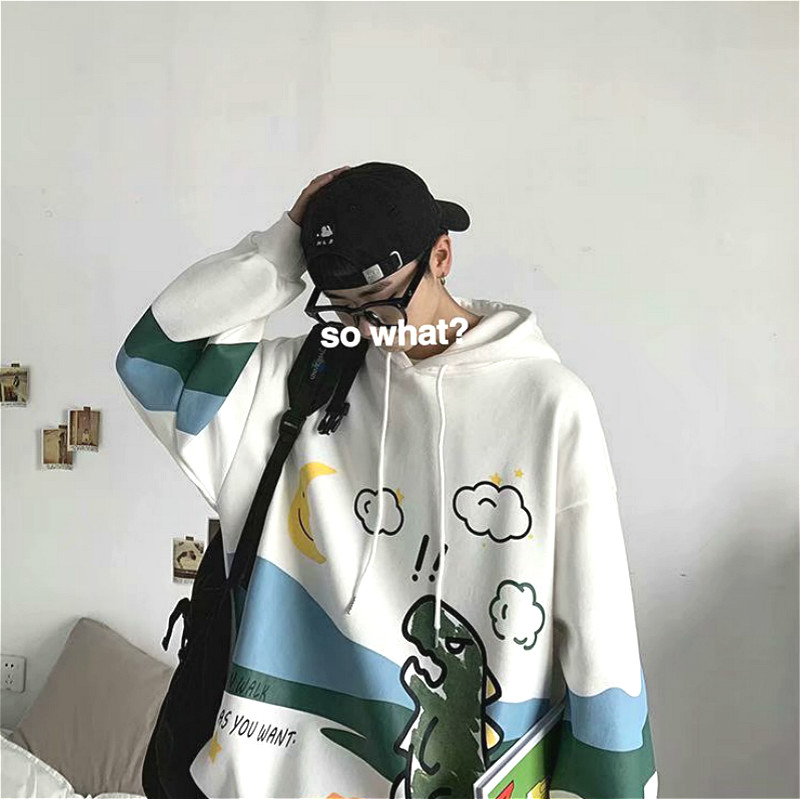 Áo hoodie in họa tiết hoạt hình size M-2XL trẻ trung thời trang cho cả nam và nữ | BigBuy360 - bigbuy360.vn
