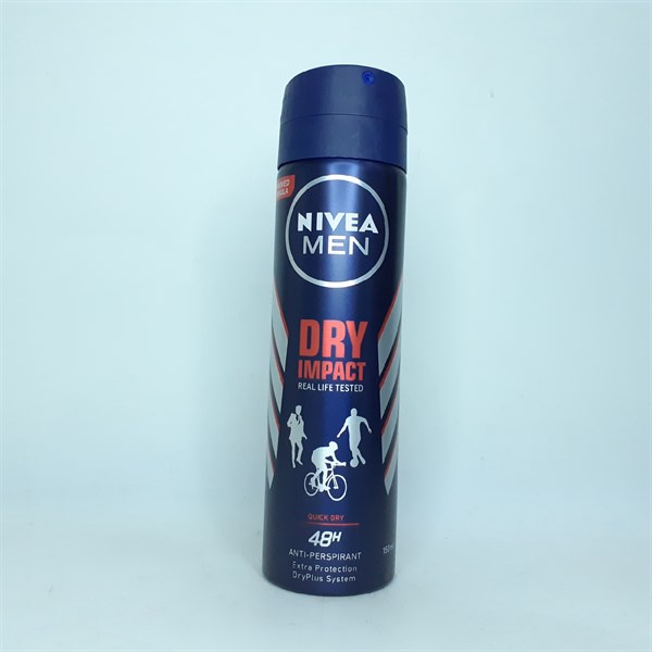 Xịt toàn thân Nivea Men Dry Impact 150ml