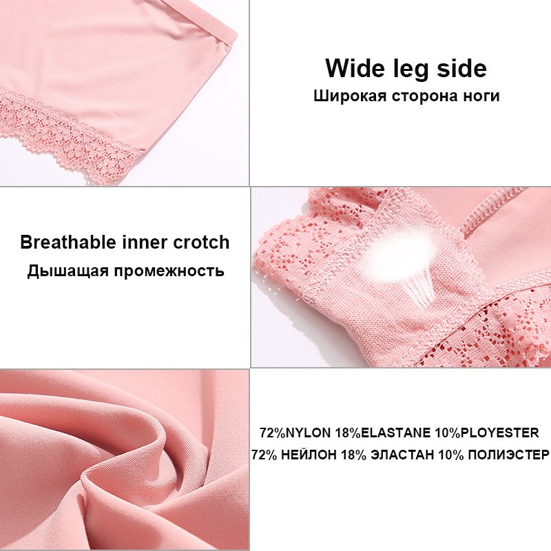 Set 2 Quần Lọt Khe FINETOO Không Đường May Phối Ren Phong Cách Brazil Quyến Rũ Size Lớn Cho Nữ M-XXL