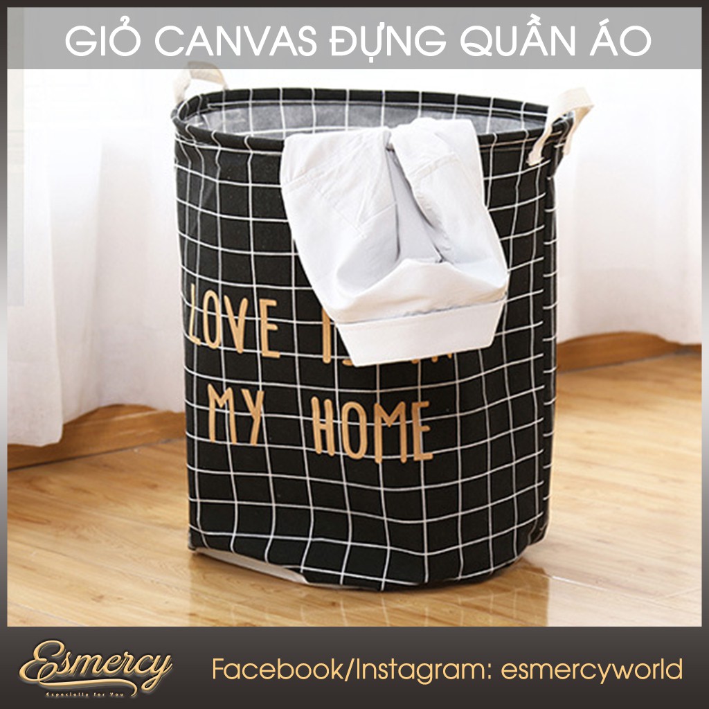 Giỏ canvas đựng quần áo