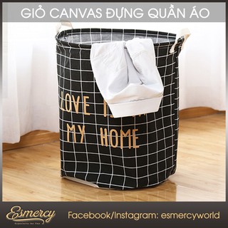 Giỏ canvas đựng quần áo