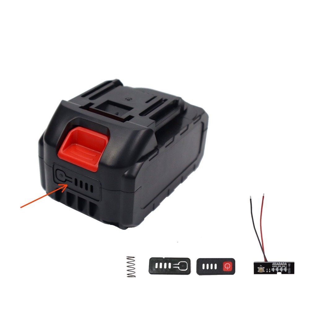 Vỏ pin 10 cell 2 hàng, 15 cell 3 hàng thông dụng nhất hiện nay Makita 18v kèm lò xo