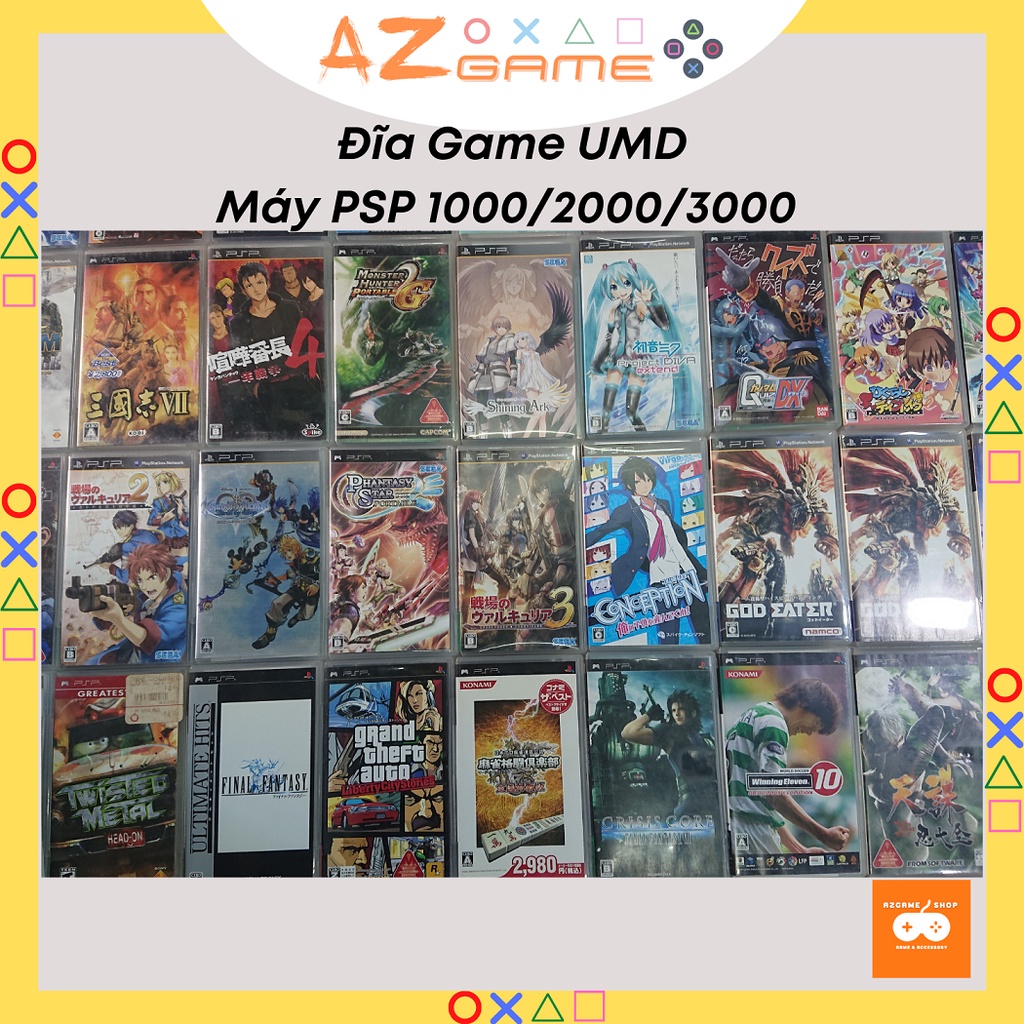 Băng Game UMD Máy Game PSP 1000 2000 3000 Chính Hãng