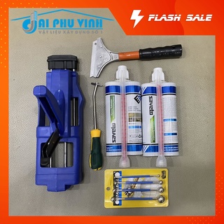 Combo Bộ dụng cụ keo chà ron Saveto + 2 Tuýp keo cho diện tích 25m2