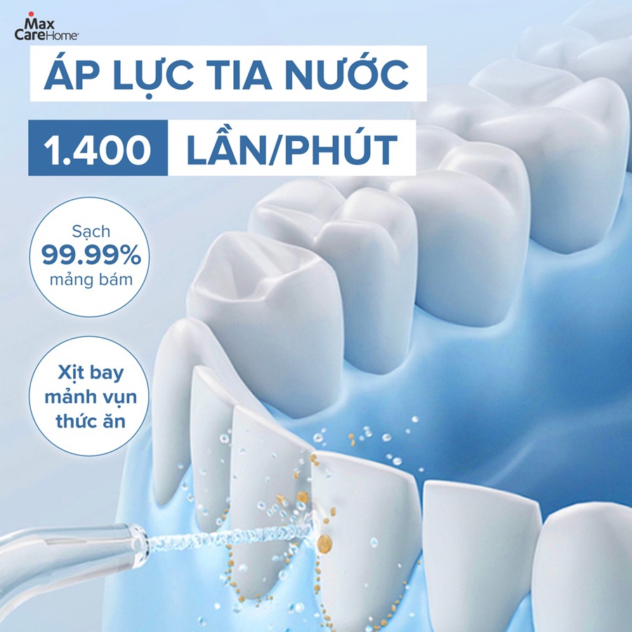 Máy Tăm Nước Du Lịch Cầm Tay Cao Cấp Maxcare Max456S/ Max456SE | Được Các Nha Sỹ Khuyên Dùng