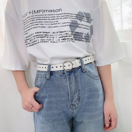 Thắt Lưng Nữ da PU mặt trái Tim bản 2.3cm Thắt Lưng Giá Tốt