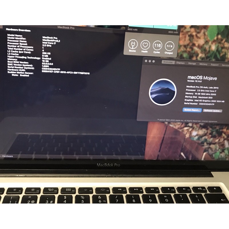 Macbook Pro i7 2011 15 inch A1286 như mới 16GB ram