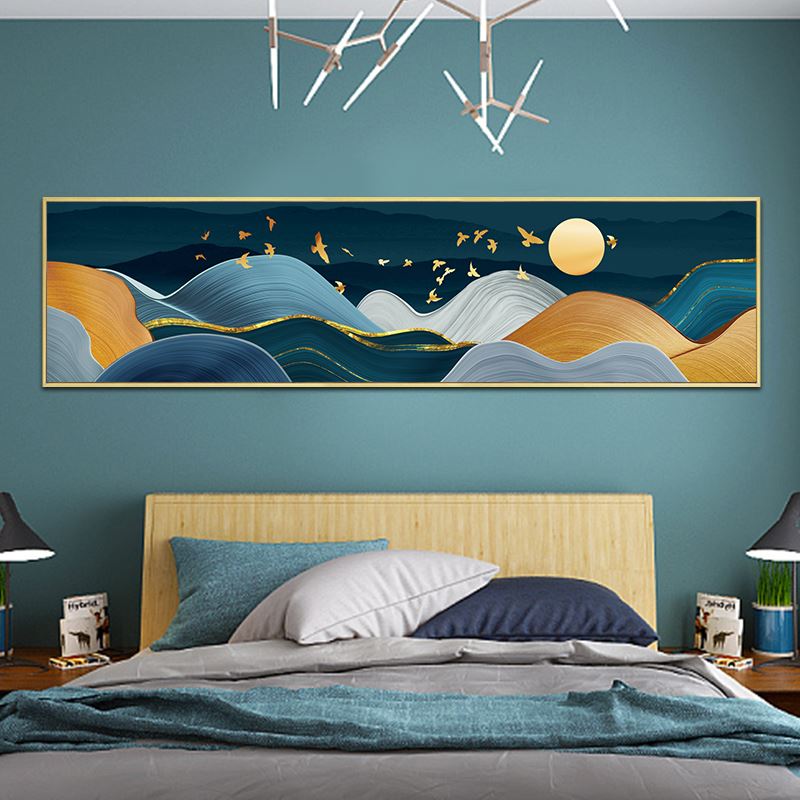 Trang trí phòng ngủ bên dưới vẽ tranh sơn sơn sơn phòng khách giản dị giản dị phòng khách treo tranh phong cảnh biển khá