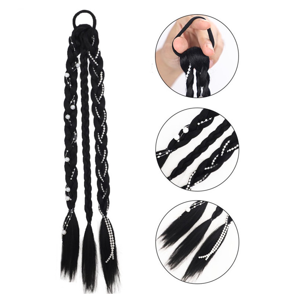 Tóc Giả Thắt Bím Đuôi Ngựa Sành Điệu Qipin Y2K