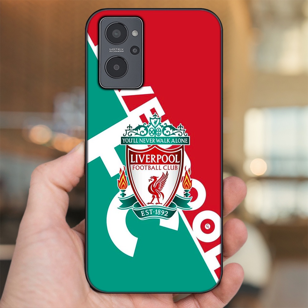 Ốp lưng Realme 9i viền đen in hình Liverpool FC