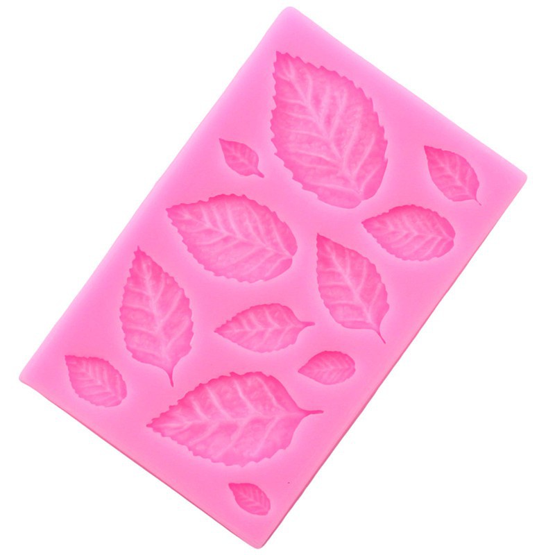 Khuôn Silicone Nhấn Bánh Hình Chiếc Lá