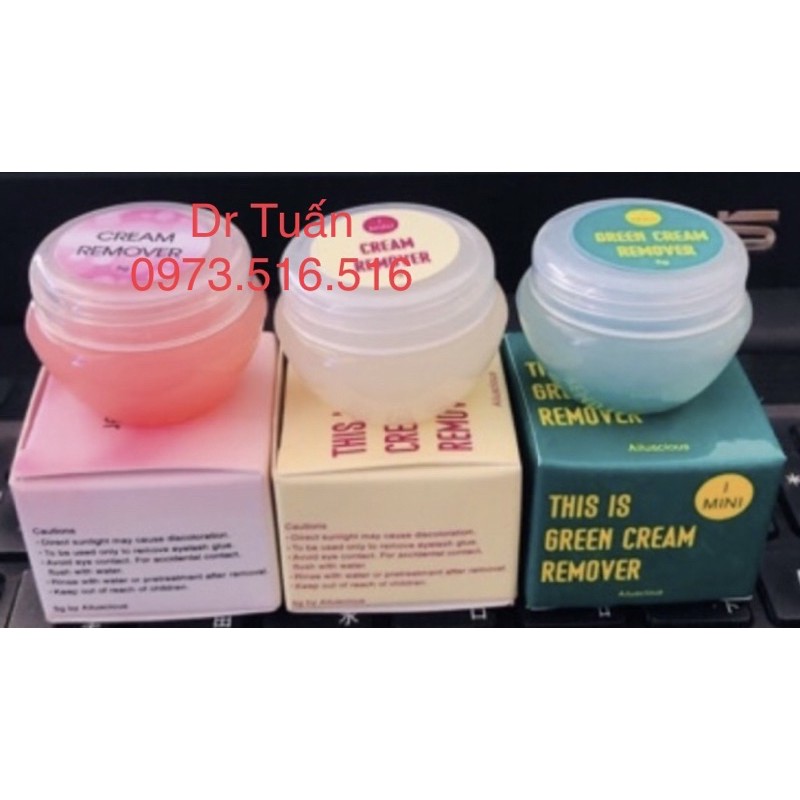 Sáp tháo mi , gỡ mi hàn quốc 3 màu( sáp vàng, hồng,xanh) 5g, chính hãng. dụng cụ nối mi mr Tuấn.