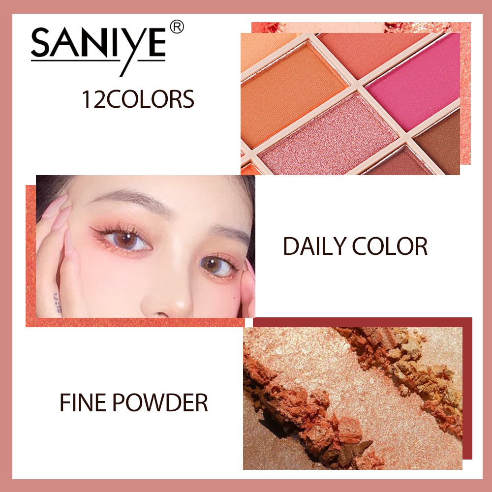 Bảng Phấn Mắt/Má Hồng/Phấn Bắt Sáng Saniye E225 Chuyên Nghiệp 27g | BigBuy360 - bigbuy360.vn