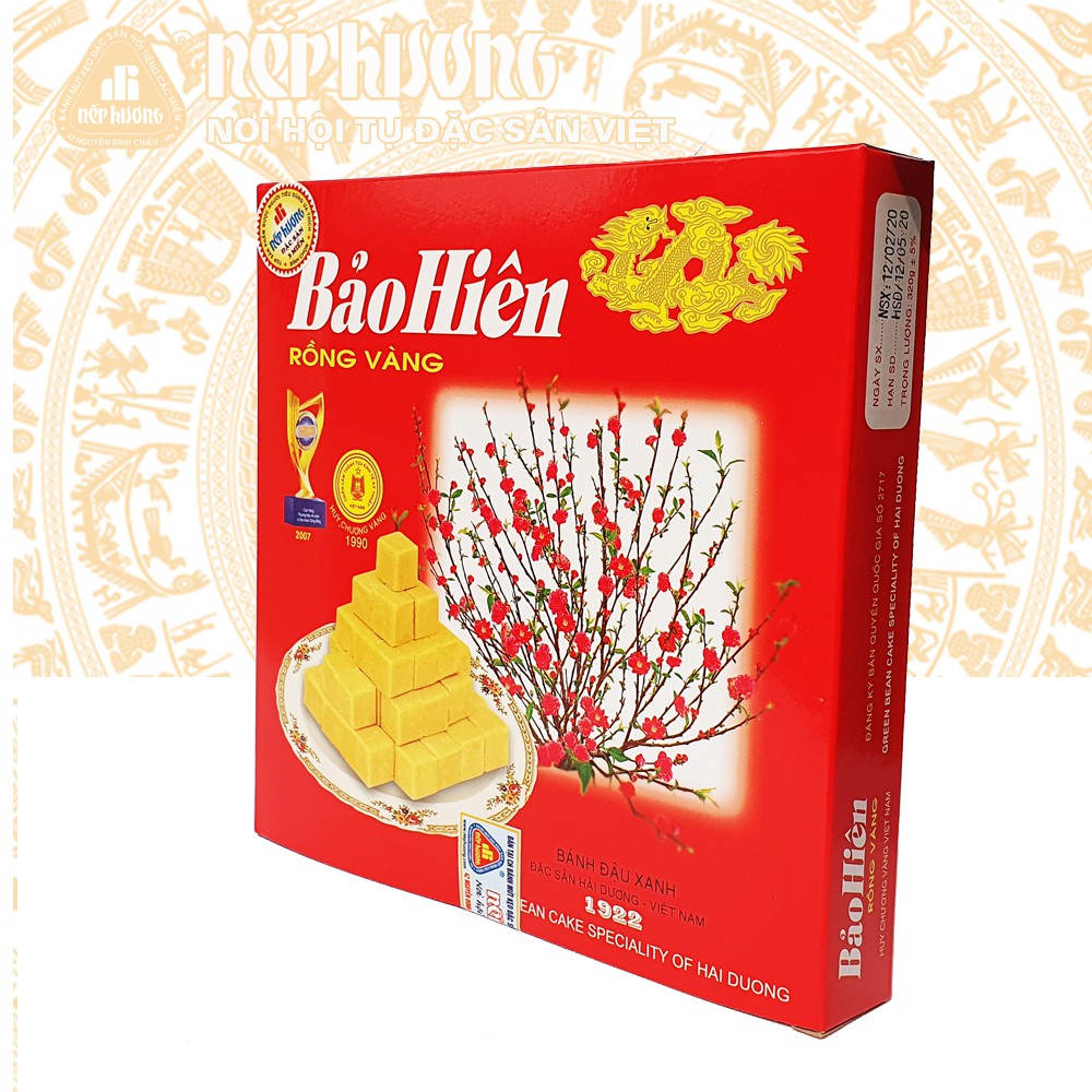 Bánh đậu xanh Bảo Hiên Rồng Vàng 320g