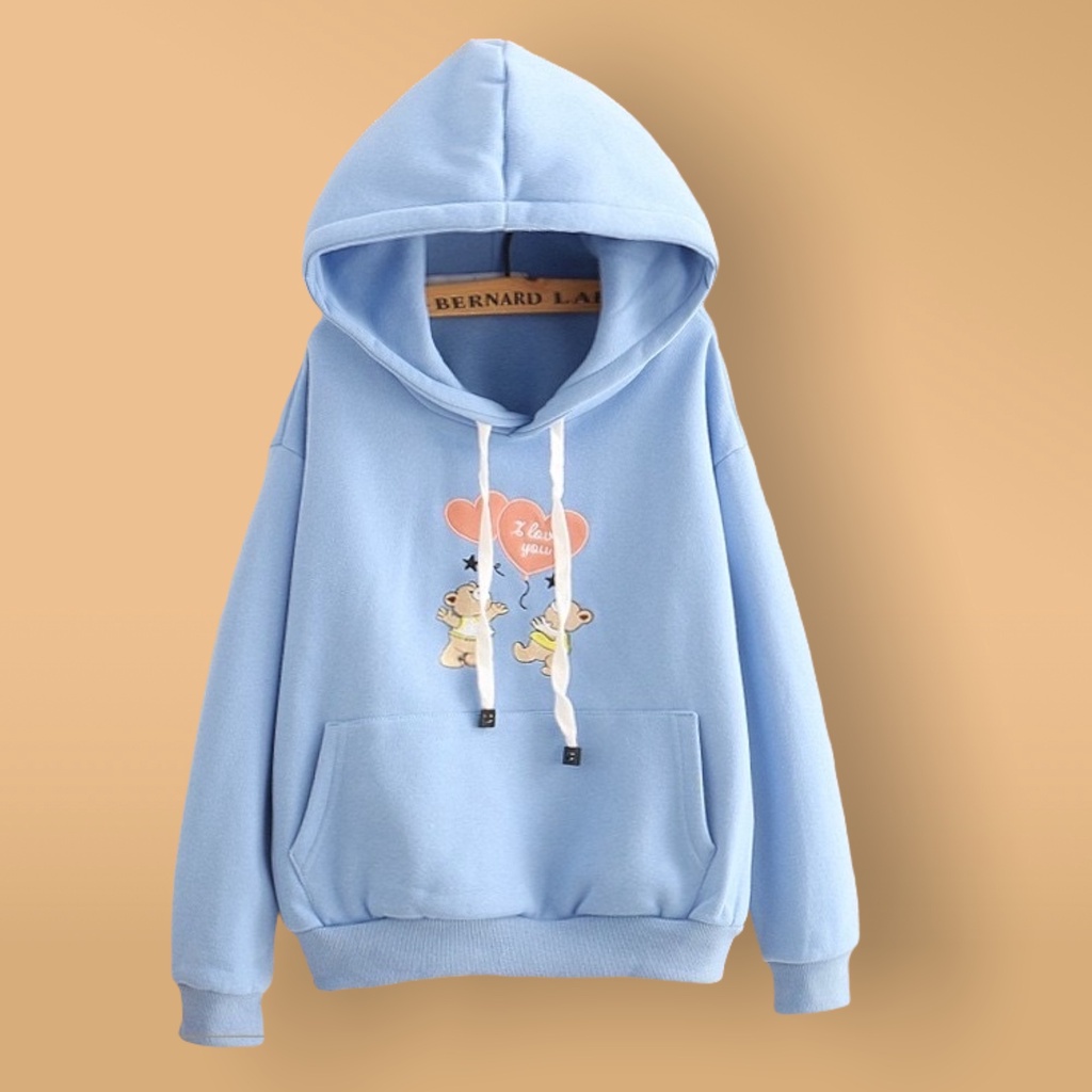 Áo khoác hoodie nam nữ unisex 🚚 FREESHIP 🚚 Áo khoác hoodie nỉ in gấu thả tim cute mẫu mới nhất 2020