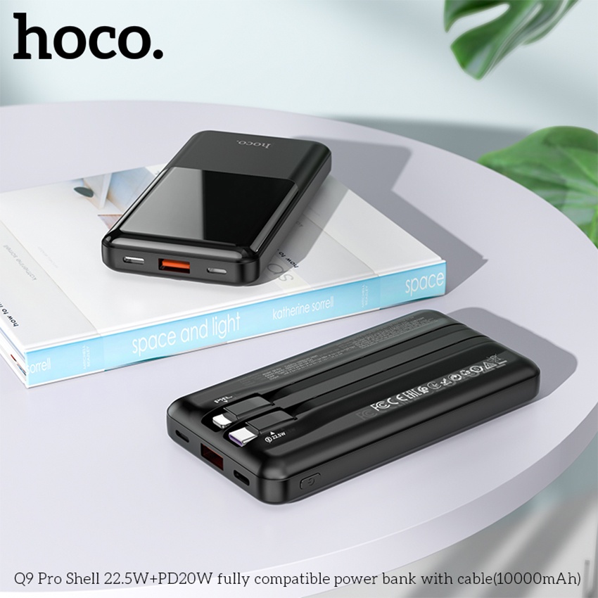 Pin sạc dự phòng Hoco Q9 PRO 10000mah sạc nhanh 22.5W hiển thị led báo pin dùng cho các thiết bị hỗ trợ BH 12 tháng