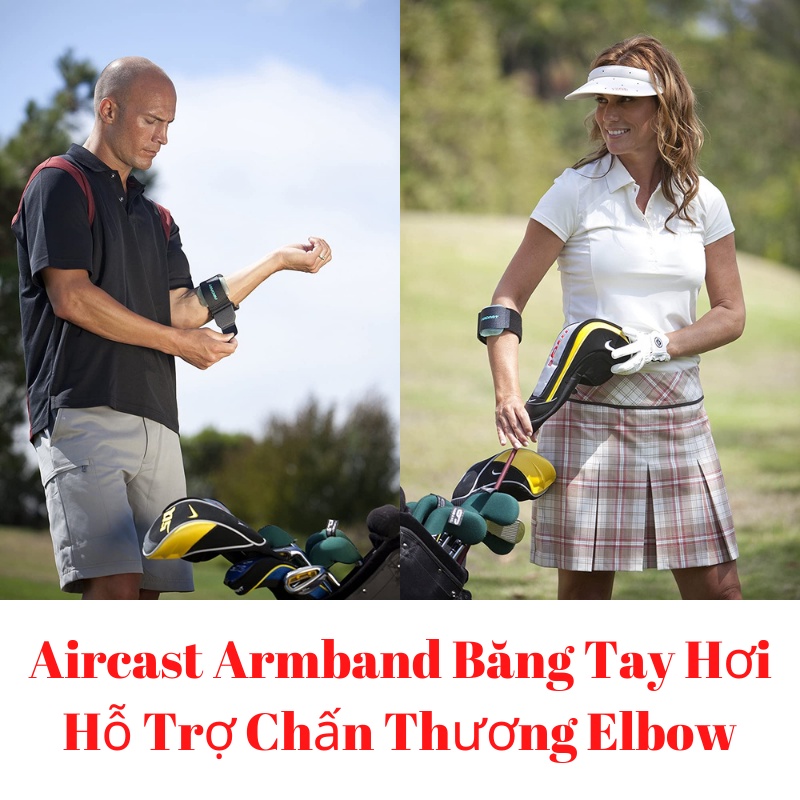 Aircast Armband Băng Tay Hơi Hỗ Trợ Chấn Thương Elbow, Khuỷu Tay,Cẳng Tay Có Chuyên Dùng Khi Chơi Tennis,Golf