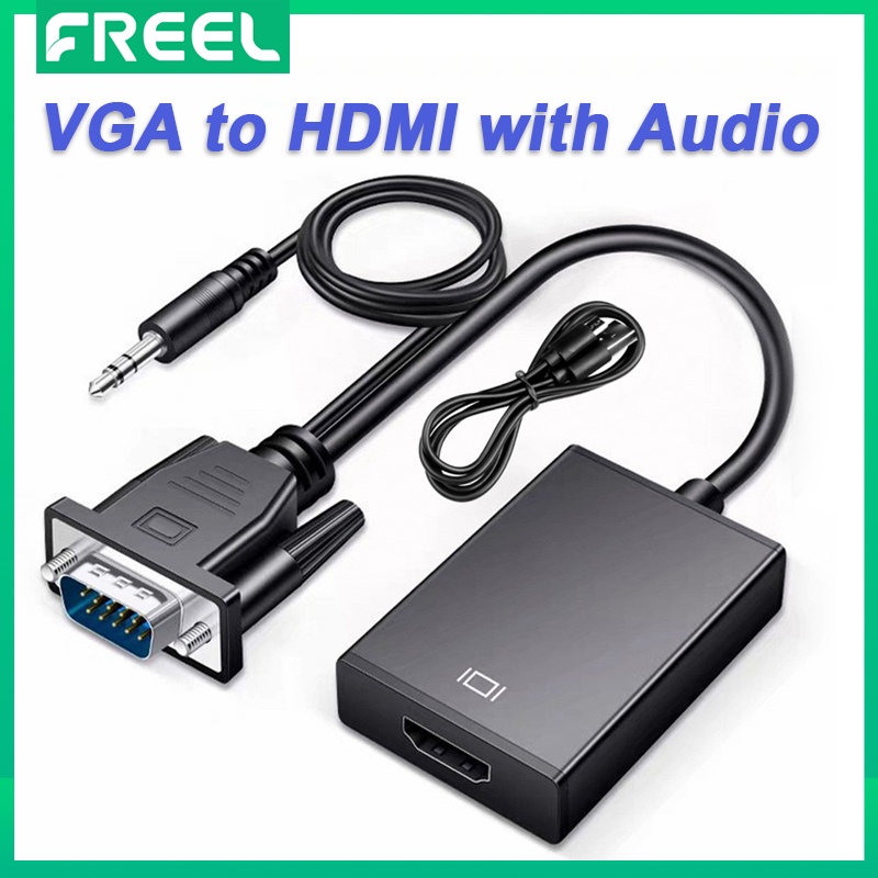 Cáp Chuyển Đổi FREEL 1080P Full HD VGA Sang HDMI VGA HD Cho PC Laptop Sang HDTV