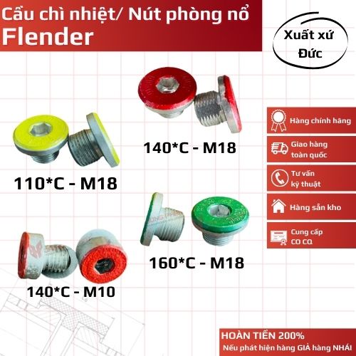 Cầu chì nhiệt, nút chống cháy nổ Flender cho khớp nối thủy lực. HÌNH THẬT, SẴN KHO