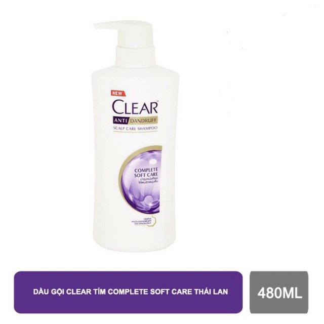 Dầu gội Clear Tím Thái Lan Complete Soft Care 480ml - BX3763