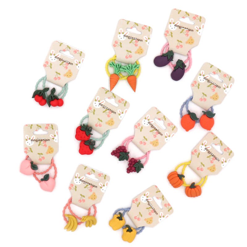 SET 2 CỘT TÓC TRÁI CÂY CAO CẤP CHO BÉ CUTE