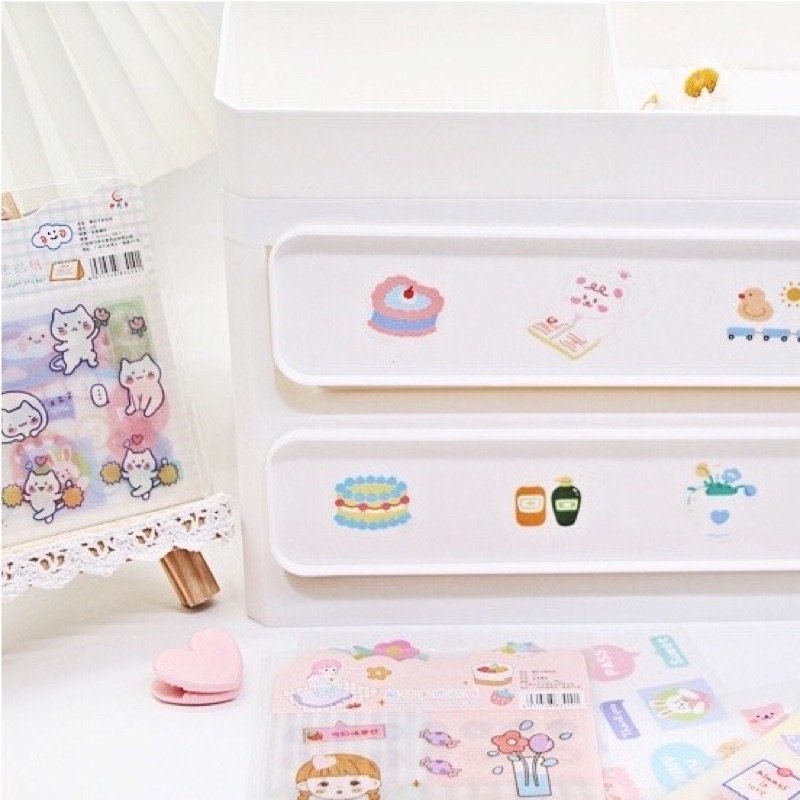 Nhãn dán trang trí siêu dễ thương random Tạp Hoá Evii