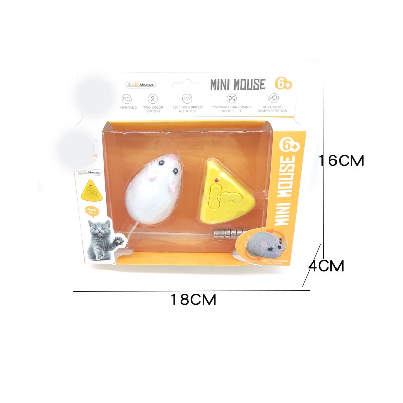 Chuột Đồ Chơi Điều Khiển Từ Xa Hình Phô Mai Vui Nhộn Cho Mèo Cưng