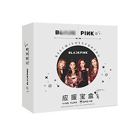 Hộp quà BlackPink mẫu xanh tặng kèm vòng tay may mắn