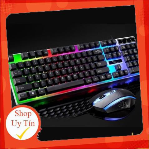 (RẺ MÀ CHẤT) Bộ bàn phím giả cơ PRO G21 kèm chuột Có LED 7 Màu Ấn Tượng ( màu đen) | BigBuy360 - bigbuy360.vn